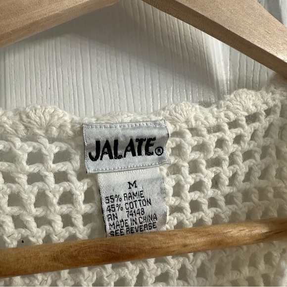 Y2K Jalate Cropped Top Crochet Knit Floral Festival Summer Boho Size Medium - Picture 5 of 6